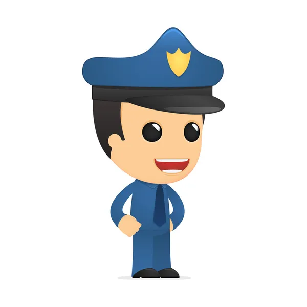 Funny cartoon policeman — Stock Vector © artenot #10924361