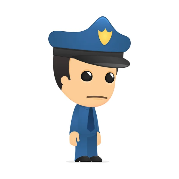 可爱的卡通警察 — 图库矢量图片