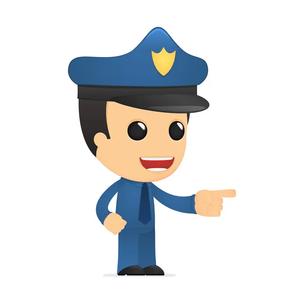 Polícia de desenhos animados engraçado — Vetor de Stock