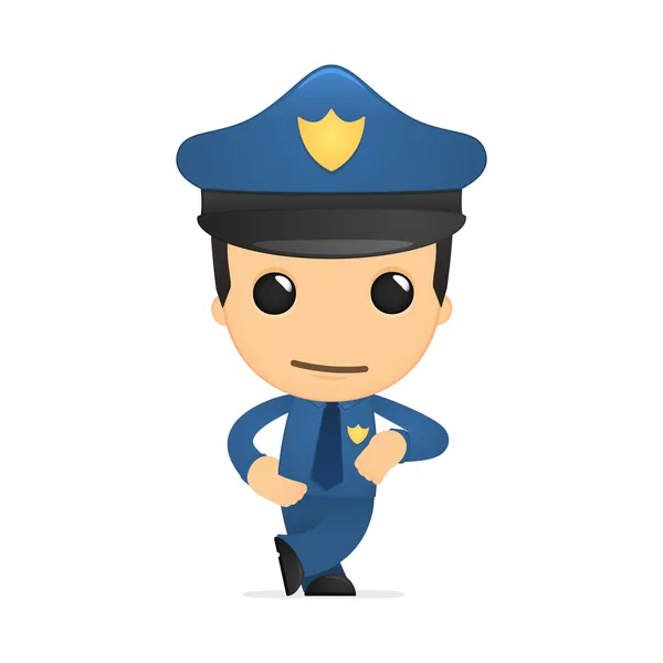 Vtipné kreslené policista — Stockový vektor