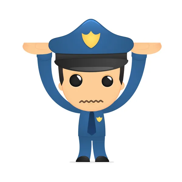 Polícia de desenhos animados engraçado — Vetor de Stock