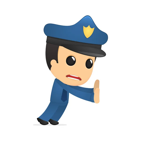 Lustiger Cartoon-Polizist — Stockvektor