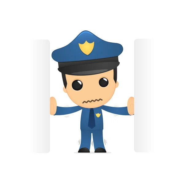Αστείο καρτούν αστυνομικός — Διανυσματικό Αρχείο