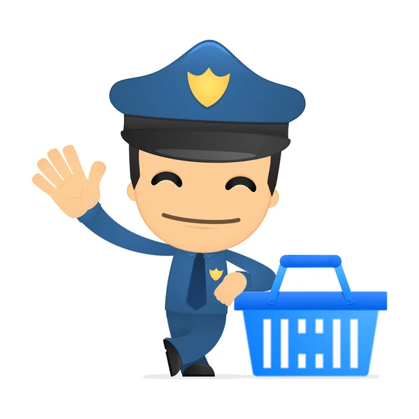 Polícia de desenhos animados engraçado —  Vetores de Stock