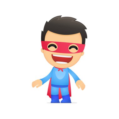 Funny cartoon superhero clipart