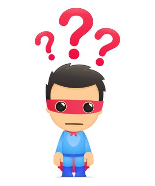 Funny cartoon superhero clipart