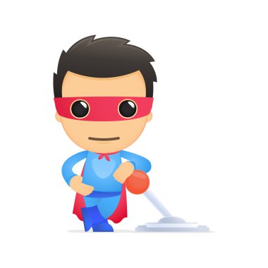 Funny cartoon superhero clipart