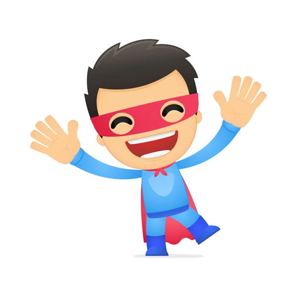 Funny cartoon superhero — Stock Vector