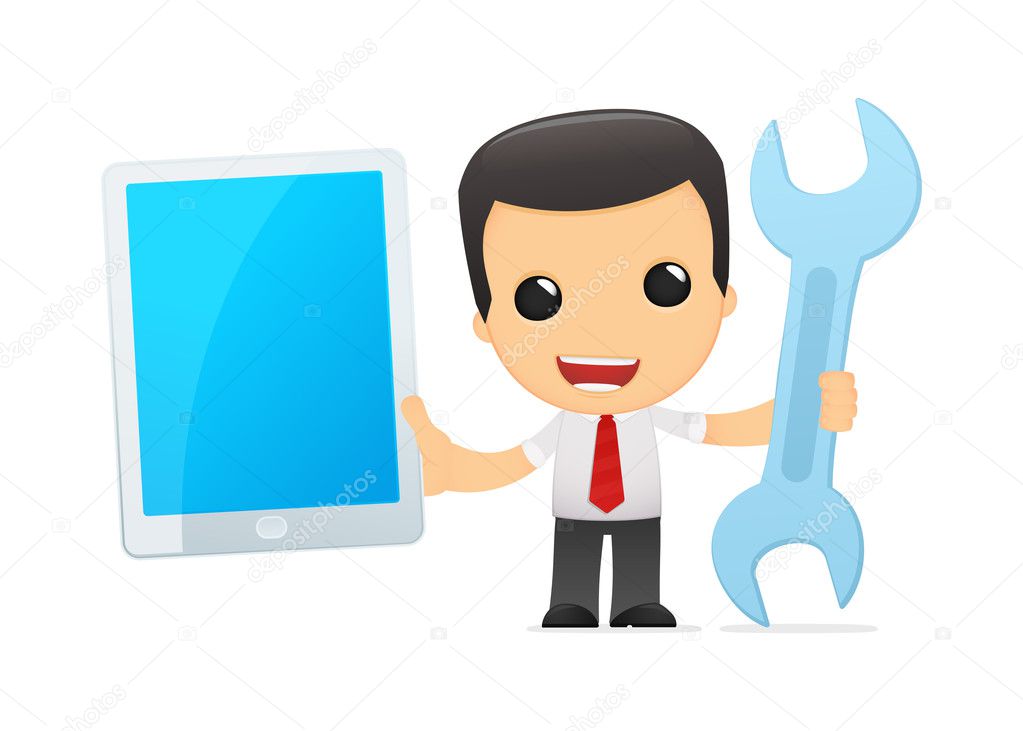 Funny cartoon manager Stock Vector Image by ©artenot #11225674