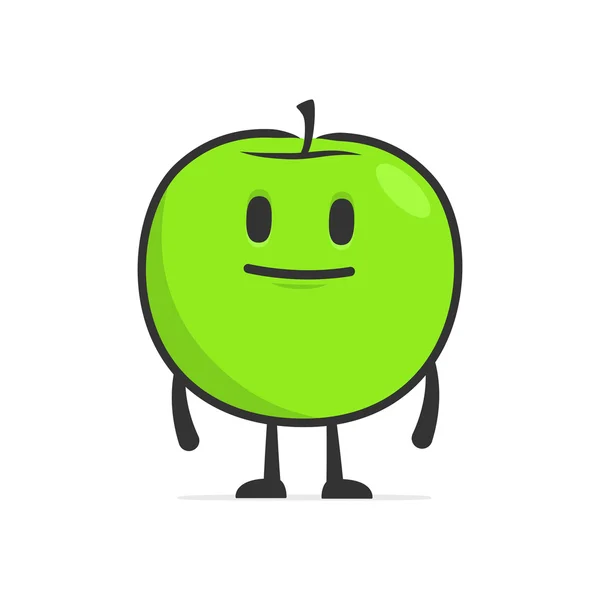 Смешное мультяшное яблоко — стоковый вектор