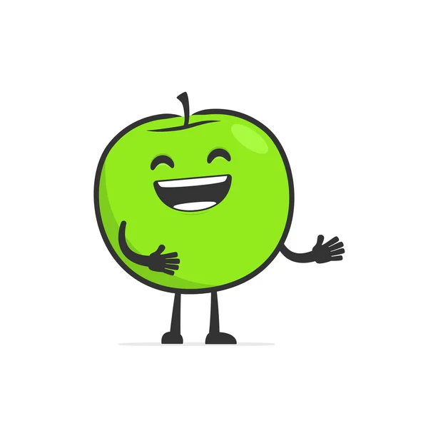 Funny cartoon apple — Stock Vector