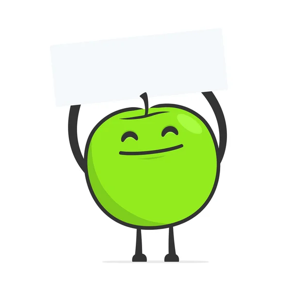 Rolig tecknad apple — Stock vektor