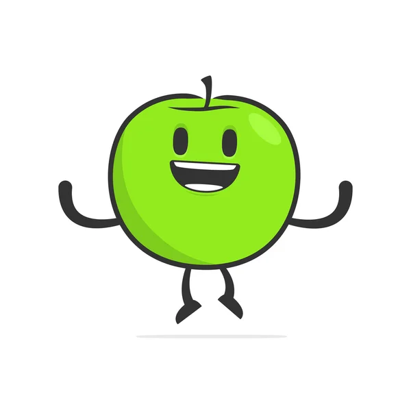 Grappige cartoon apple — Stockvector
