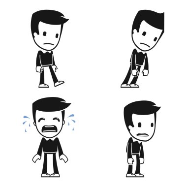 Funny cartoon helper man clipart