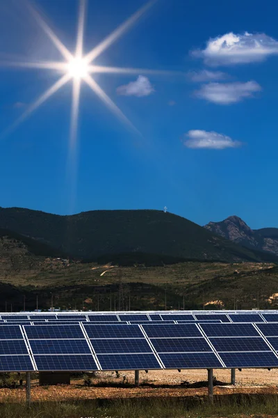 Solar power station - fotovoltaik — Stok fotoğraf