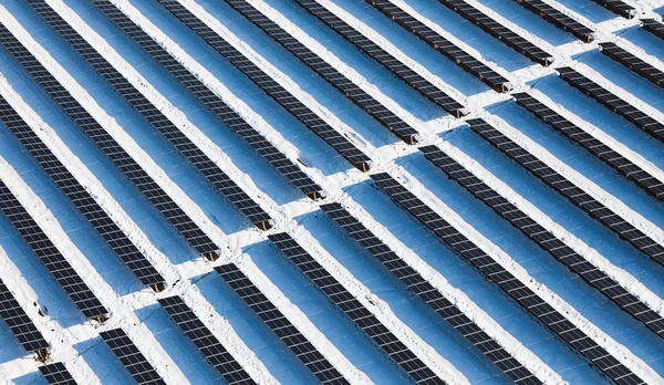 Top view on large solar panels — Stock Photo, Image