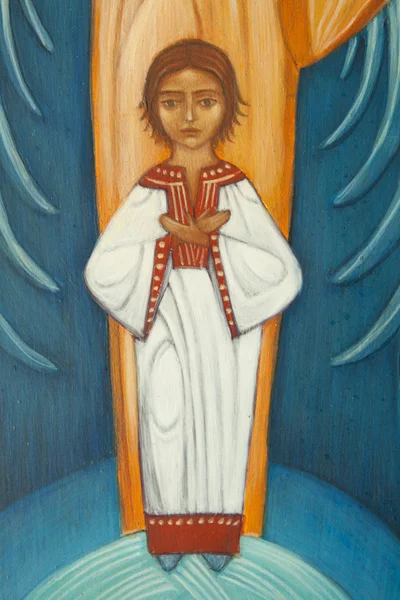 Small jesus on orthodox icon — Stock Photo, Image