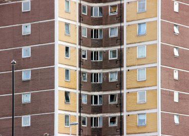 Building Facade with windows and CCTV