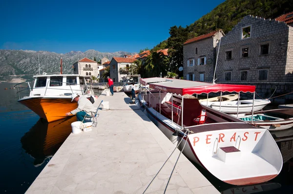 Perast sat în apropiere de Kotor, Muntenegru — Fotografie, imagine de stoc
