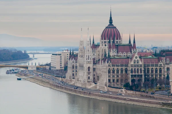 Budapešť, parlament, shromáždění — Stock fotografie