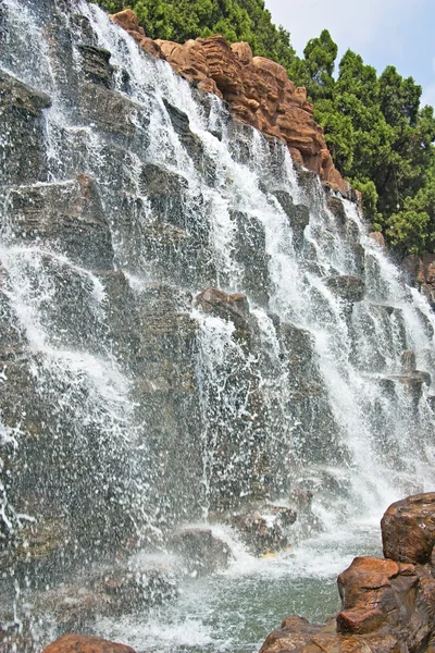 Artificial waterfall, China, Qinhuangdao — Stock Photo, Image