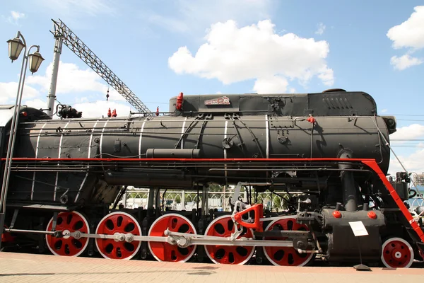 Antiguo tren de vapor soviético — Foto de Stock