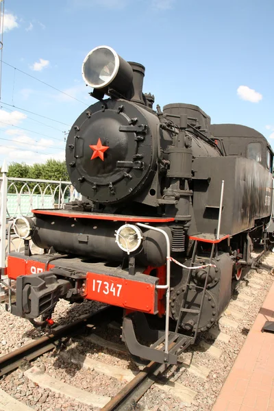 Gamla sovjetiska ångtåg — Stockfoto