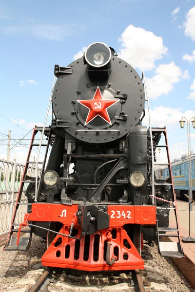 旧苏联蒸汽火车 — 图库照片