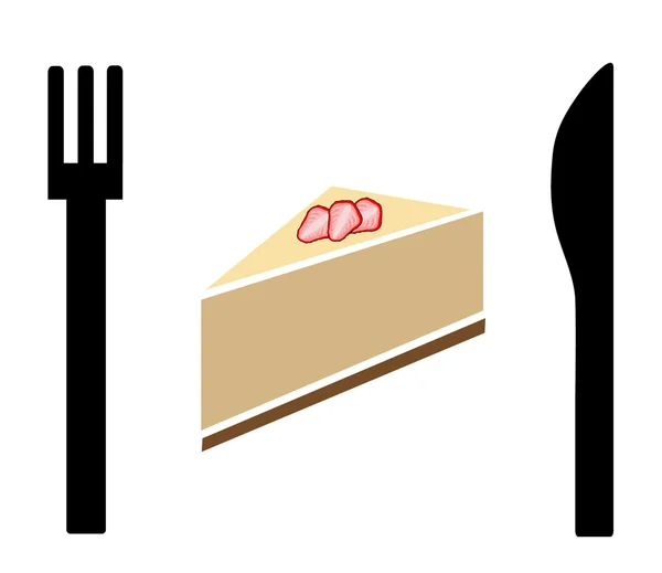 スライスしたチーズケーキ — ストックベクタ