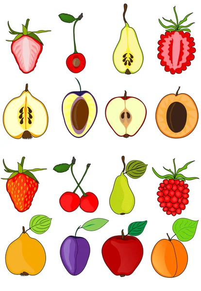 Set buah - Stok Vektor