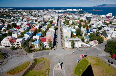 Aerial view of Reykjavik, Iceland clipart