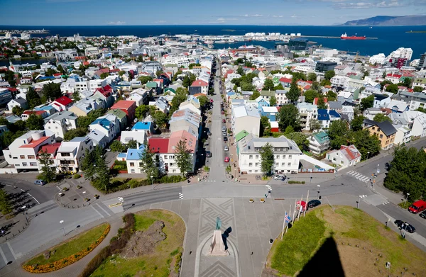 Luchtfoto van Reykjavik, IJsland — Stockfoto
