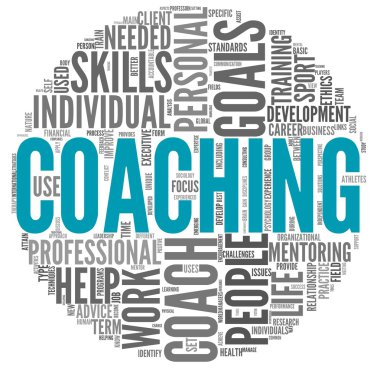 Coaching concept in tag cloud