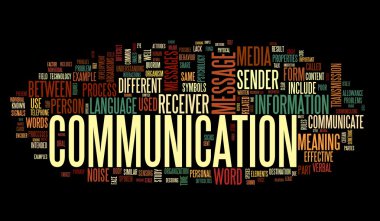 Communication concept in word tag cloud clipart