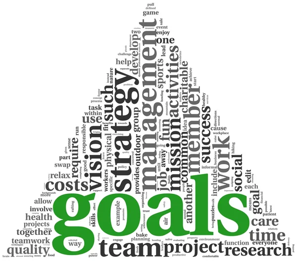 Goals concept in word tag cloud — Stock Photo, Image