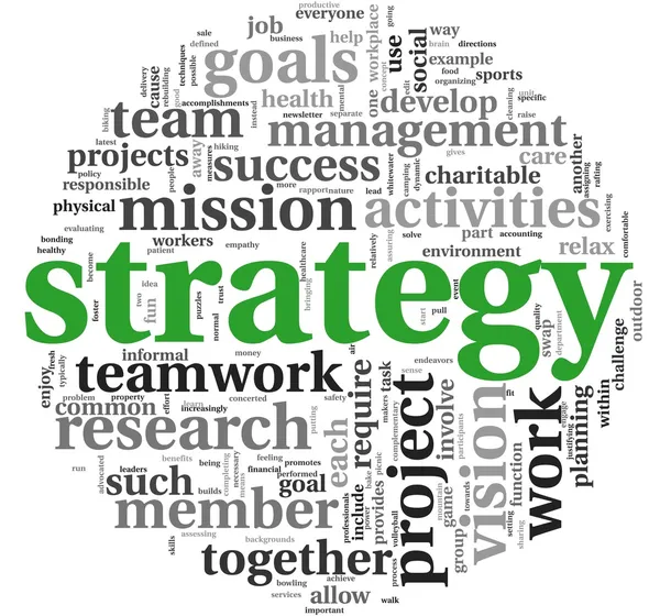 Strategy concept in word tag cloud — Stock Photo, Image