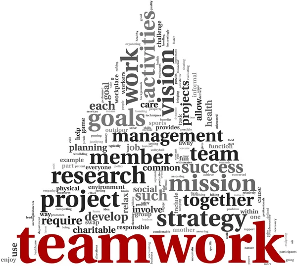 Concepto de trabajo en equipo en nube de etiquetas de palabras —  Fotos de Stock