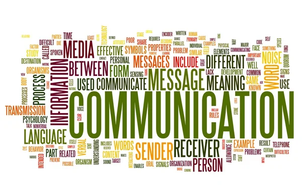 Concetto di comunicazione nel word tag cloud — Foto Stock