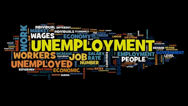 タグ クラウドにおける失業概念 — ストック写真