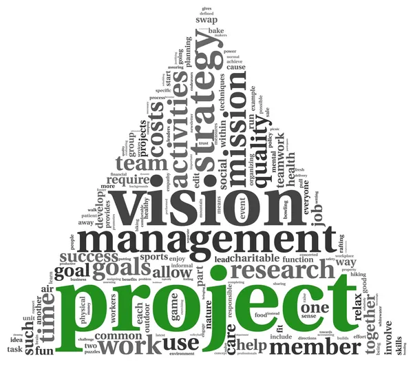 Project and vision in tag cloud — Stock Photo, Image
