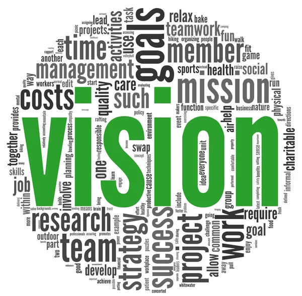 Vision concept in word tag cloud — Stock Photo, Image