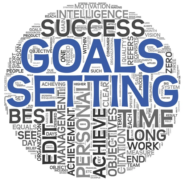 Goals setting concept in tag cloud — Stock Photo, Image