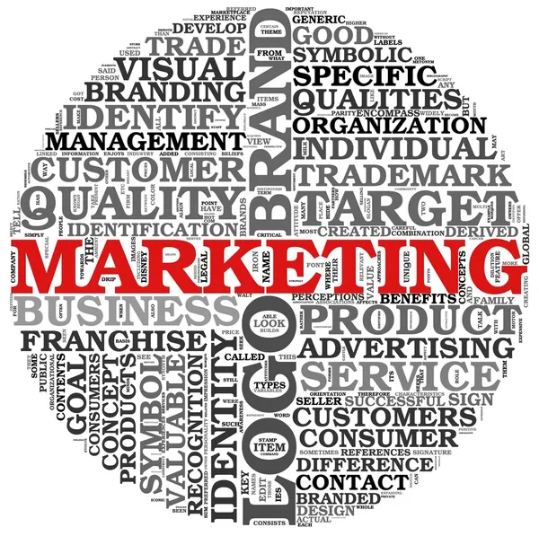 Marketing concept in word tag cloud — Stock Photo, Image