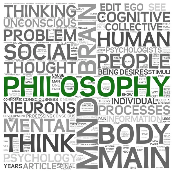 Philosophy concept in word tag cloud — Stock Photo, Image