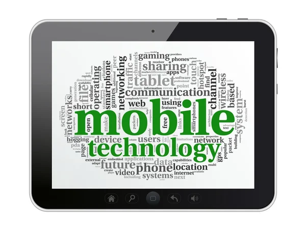 Mobil teknoloji ile dijital tablet — Stok fotoğraf