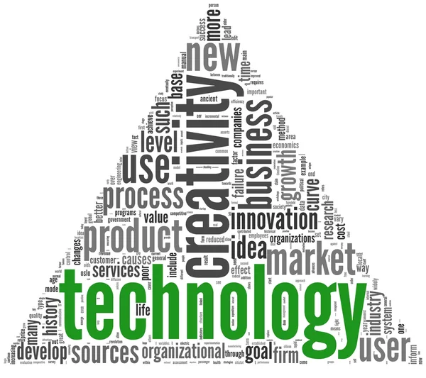 Concepto de tecnología y creatividad en tag cloud — Foto de Stock