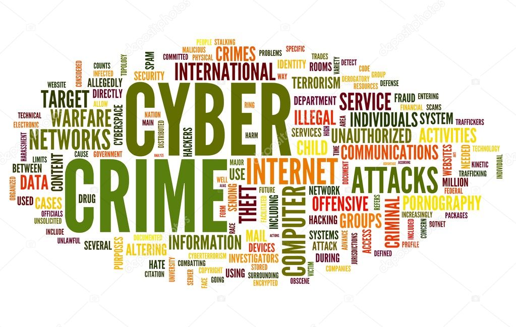 Cyber crime in word tag cloud — Stock Photo © olechowski #11448051