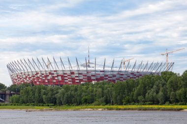 The National Stadium - arena in Warsaw, Poland is almost finished clipart
