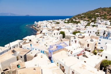 Panorama of town Mandrake on Nissiros, Greece clipart