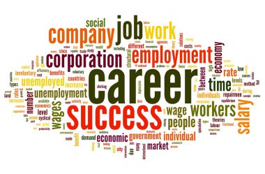 Career concept in word tag cloud clipart